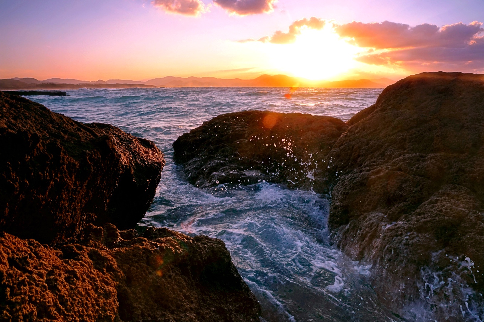 秋日將盡時 京都濱詰海岸的夕照（京都府）