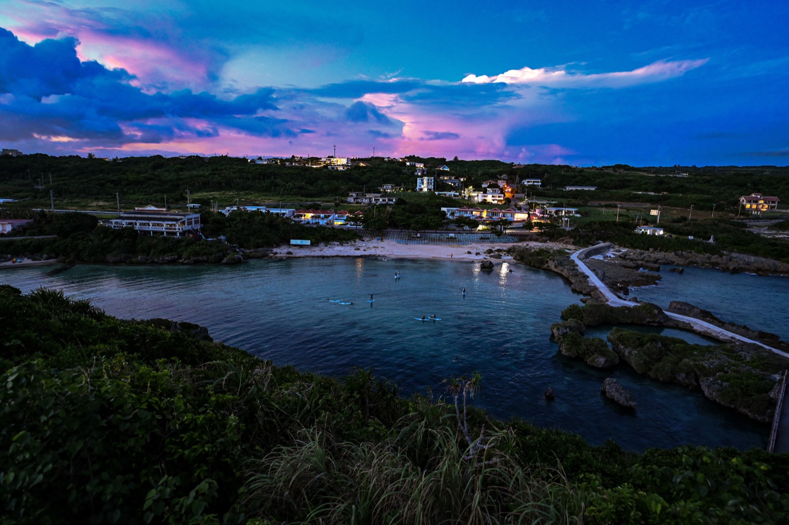 沖繩宮古島 夕暮時分的靜水灣（沖縄県）