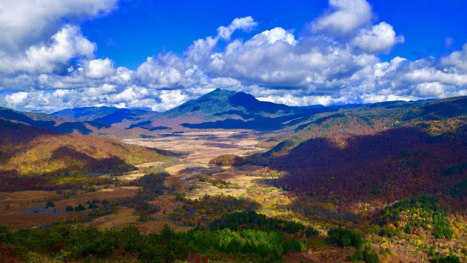 群馬尾瀨紅葉｜雲隙光影映照山原絢彩（群馬県）