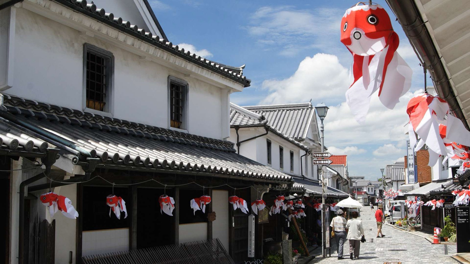 山口縣柳井市白壁町並的靜謐古街風情（山口県）