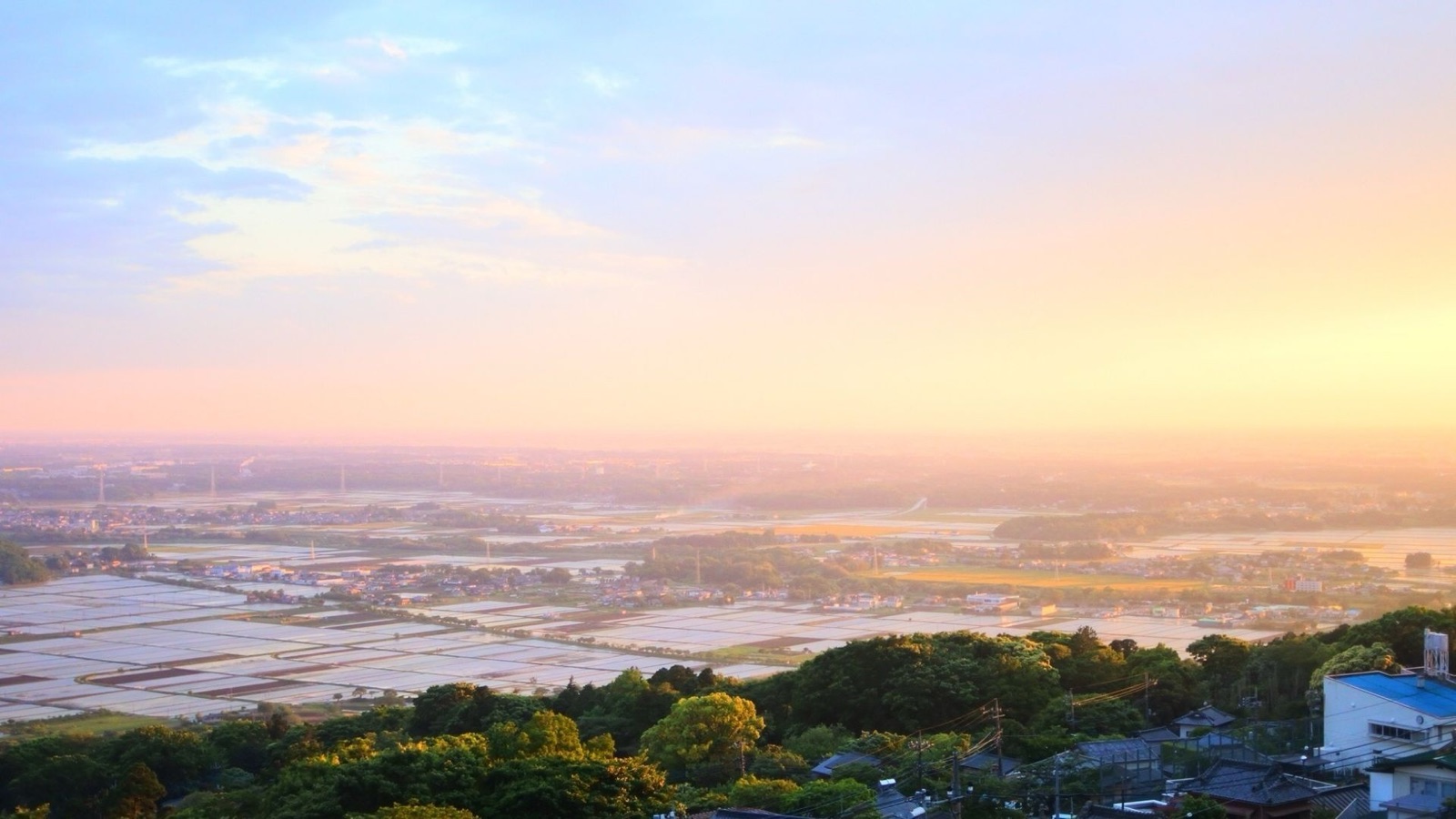 從築波山眺望關東平野（茨城県）
