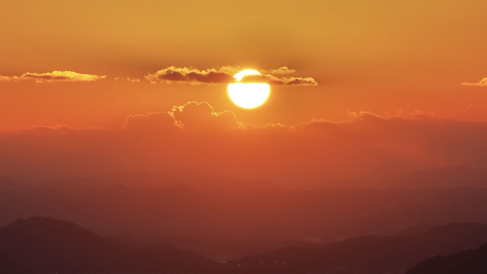 瀨戶內島影裡，廣島夕陽西沉（広島県）