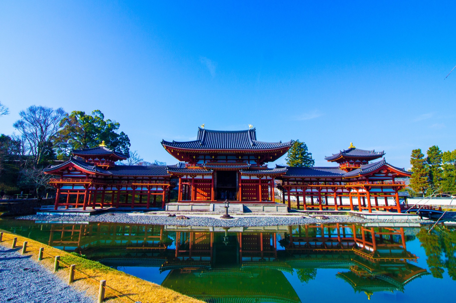 京都府平等院鳳凰堂的靜謐佇立（京都府）