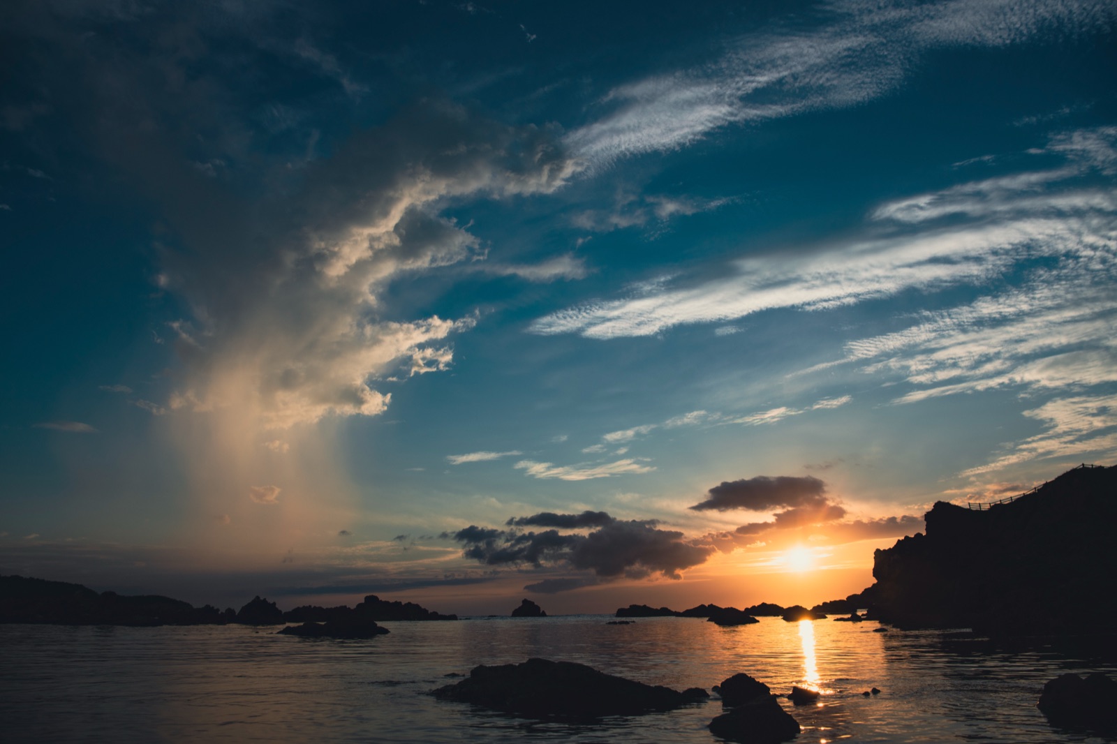 日本海中沈落的夕陽—青森縣（青森県）