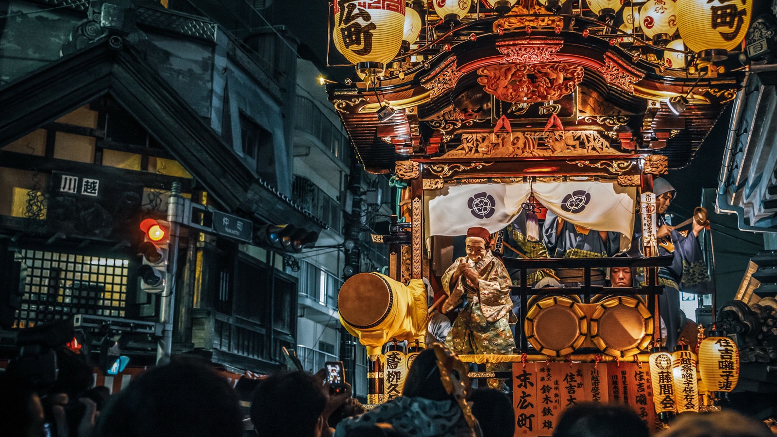 埼玉川越祭典的熱鬧街景（埼玉県）