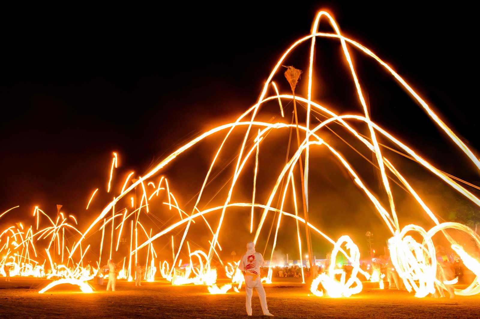 大分市七瀨火群祭典的夜晚（大分県）