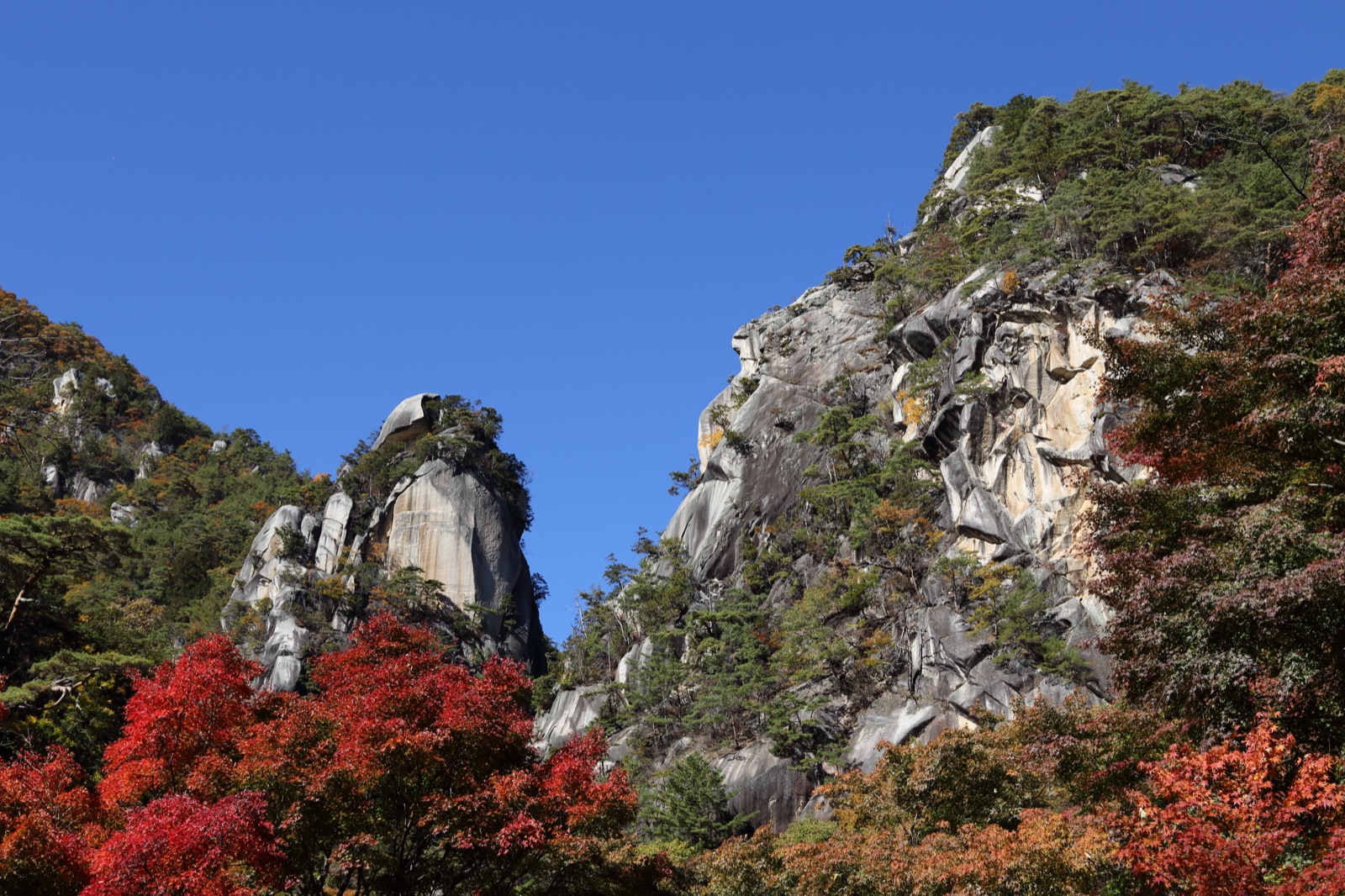 山梨縣昇仙峽的峽谷風景（山梨県）
