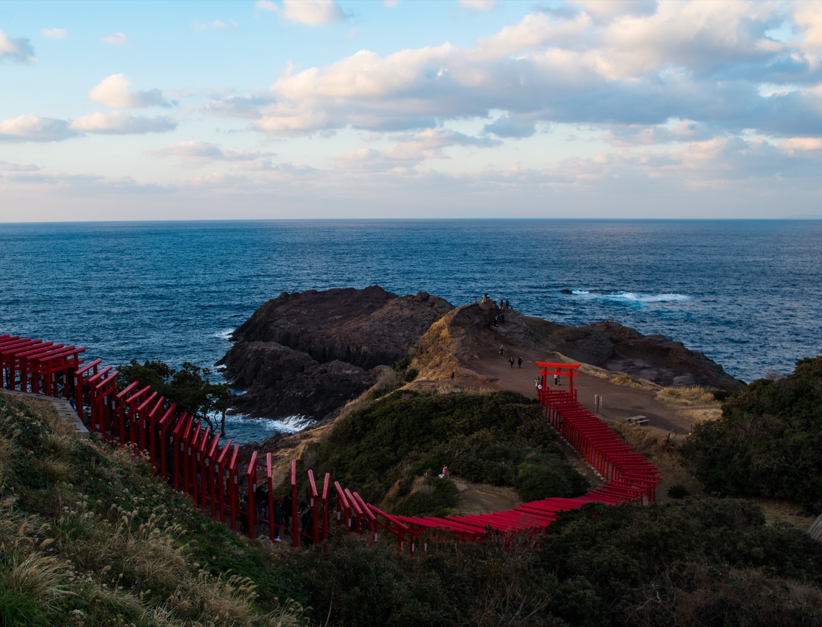 山口縣元乃隅稻成神社 暮色中的氛圍轉換（山口県）