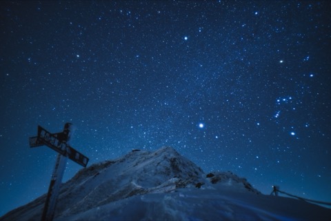 山梨縣赤嶽與夜空的對話（山梨縣）