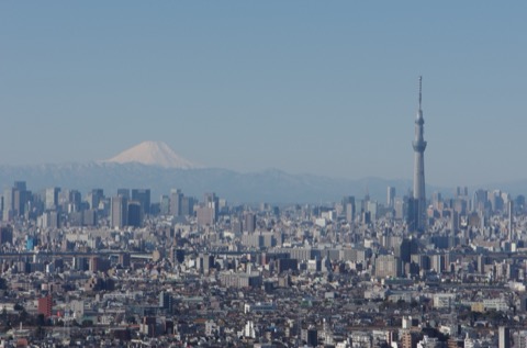 富士山とスカイツリー