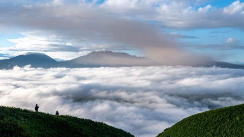 熊本 阿蘇大觀峰 一年二十日的雲海