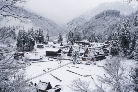 富山縣五箇山相倉集落的靜謐角落（富山縣）