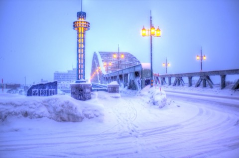 雪花飄落的早晨…北海道的晨曦（雪景）