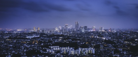 從新橫濱眺望 橫濱市街的夜間景色（神奈川縣）