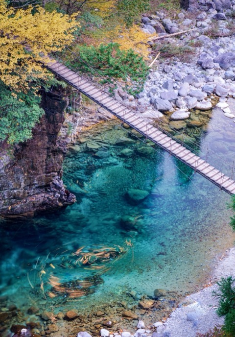 岐阜縣付知峽的靜謐山水（岐阜縣）