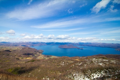 北海道洞爺湖的靜謐水景（北海道）