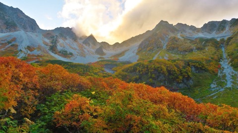 長野縣涸澤紅葉風景攝影作品（長野縣）