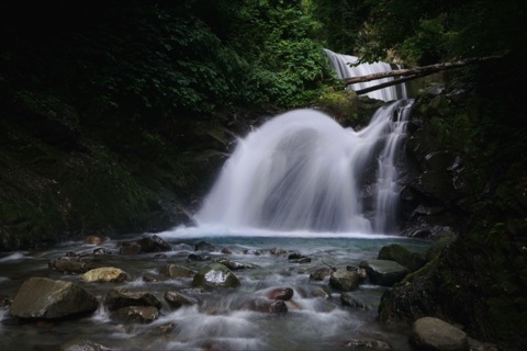 鳥取縣野井倉鮎返瀑布　隱於山間的靜謐水景（鳥取縣）