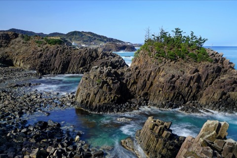 京都北部的遠岸靜景 立岩（京都府）