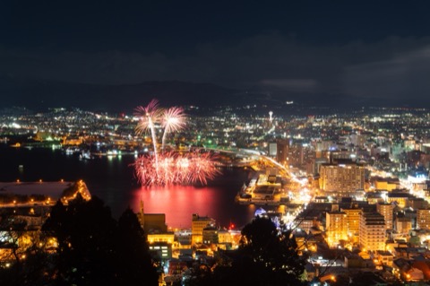 北海道函館市：夜景與冬日煙火的雙重奢華（花火）