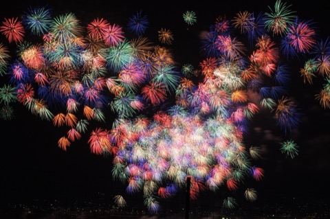 山梨 神明花火 風林火山的夜空（山梨縣）