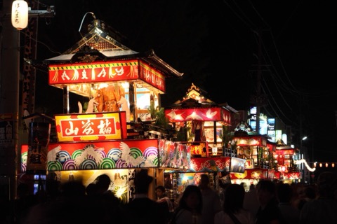 青森下北半島 田名部祭的山車巡行（青森縣）