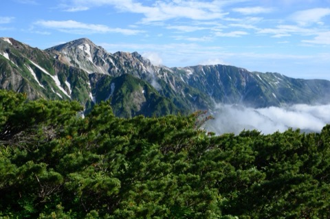 長野白馬鑓ヶ嶽的山稜風景（長野縣）