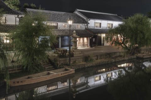 岡山倉敷美觀地區的夜間風景（岡山縣）