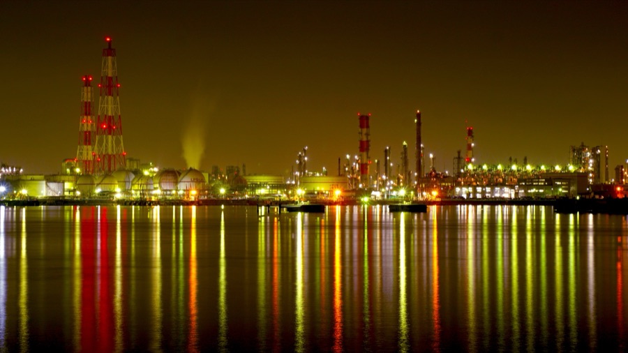 高石市の工場夜景(大阪府)