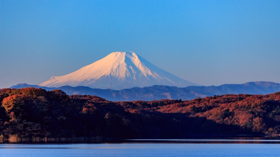 埼玉県 狭山湖からの富士山（埼玉県）