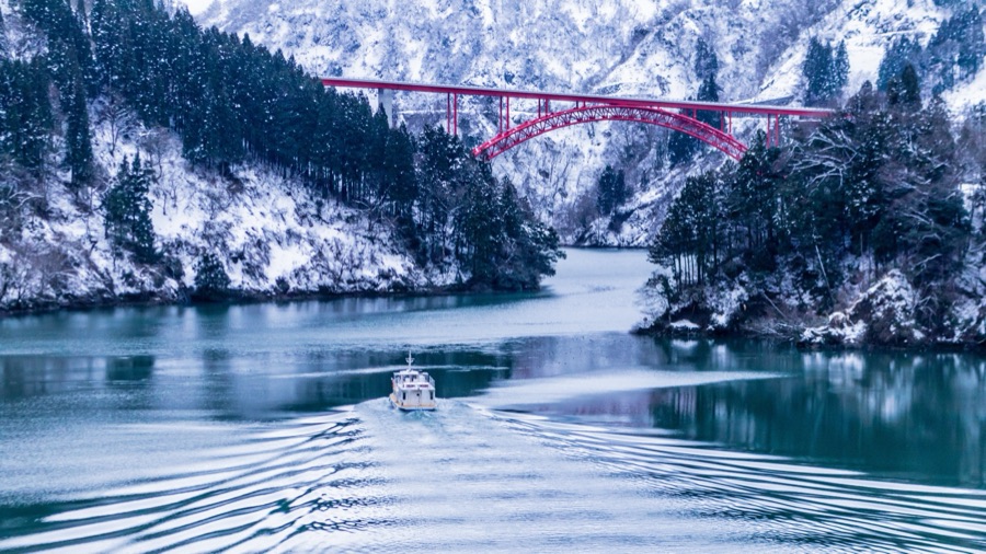 富山県 冬の庄川峡（富山県）