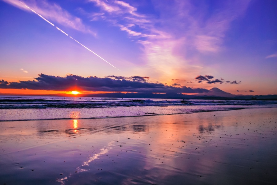 鵠沼海岸夕景（神奈川県）