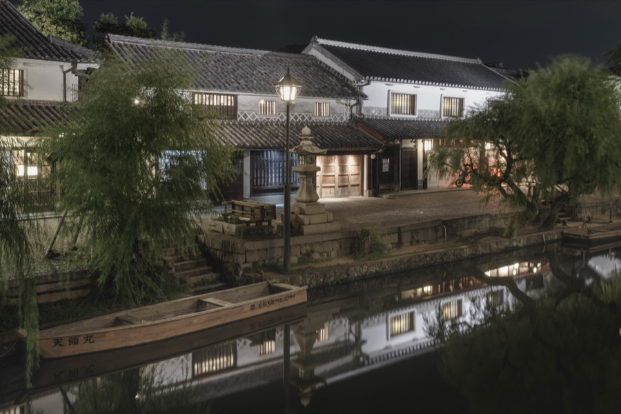 倉敷美観地区の夜景（岡山県）