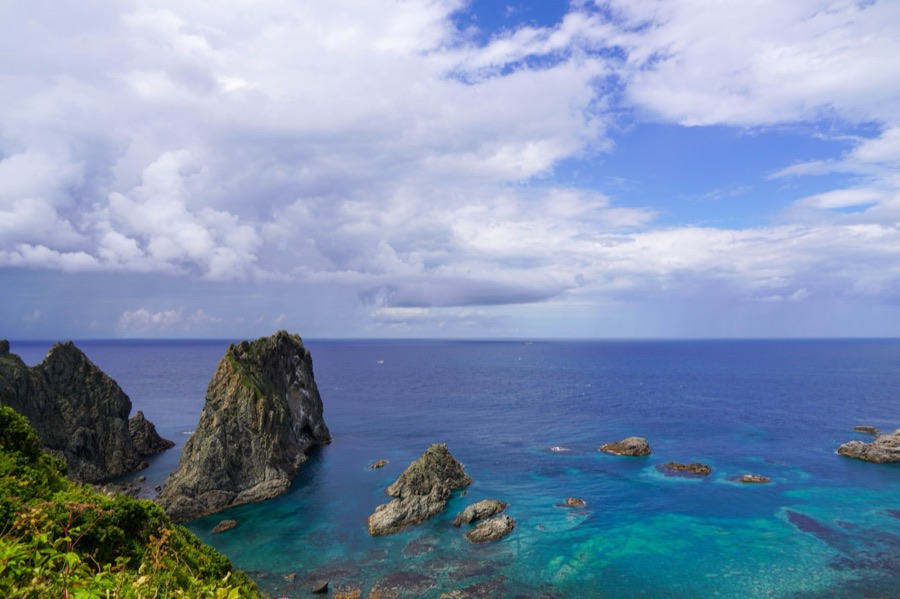 日本の渚百選 島武意海岸 眺望（北海道）